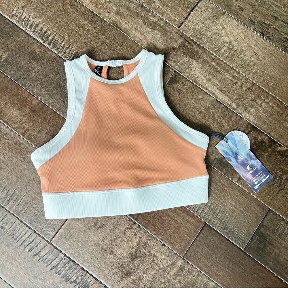 Kyodan Sports Bra Top S Tan White